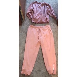 Sweatshirt + Sweatpants Two Piece Set